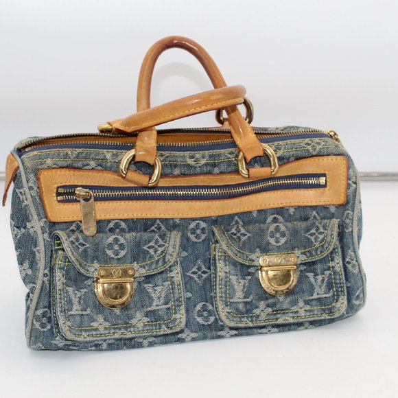 Louis Vuitton | Bags | Louis Vuitton Limited Edition Monogram Denim Speedy Neo In Blue Satchel 